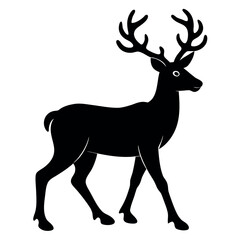 silhouette of deer