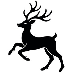 deer silhouette vector illustration
