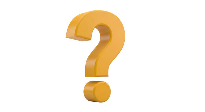 Isolated golden question mark, symbol of doubt or interrogation, a question, problem - Powered by Adobe