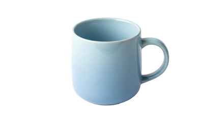 Isolated blue mug simple design for coffee or tea drinks in commercial product shot
