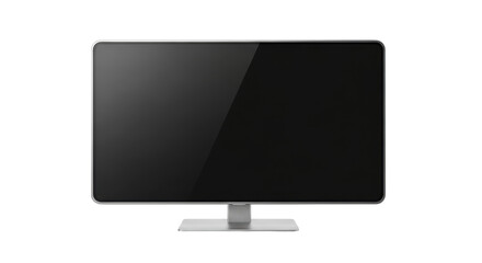 Isolated modern flat screen computer monitor on stand perfect for studio mockup design