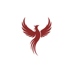 Obraz premium Majestic phoenix soaring with outstretched wings a symbol of rebirth and renewal.