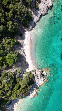 Drone photos of the picture perfect beaches of Kefalonia and Ithaka in the Greek Ionian Islands of the Mediterranean Sea