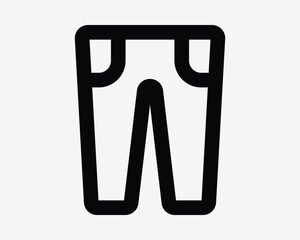 Long Pants Line Icon Trousers Outline Sign Clothing Jeans with Pockets Outfit Fashion Men Wear Apparel Style Sports Suit Pocket Symbol Shape