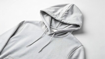 An isolated plain crewneck sweatshirt laid flat, showcasing its comfortable fabric and casual design, perfect for everyday wear