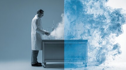 Scientist Working with Carbon Nanotubes in Laboratory Environment