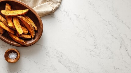 Minimal Kitchen Style with Roasted Pumpkin Wedges on White Surface