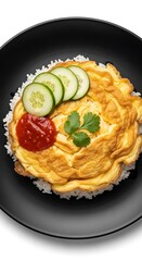Delicious Thai Omelette Rice Dish.