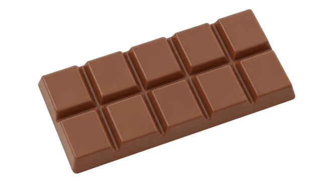 Isolated milk chocolate bar, delicious confectionery treat, cocoa dessert and snack - Powered by Adobe