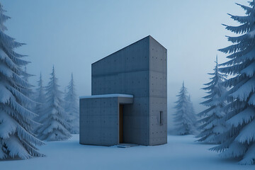 Beautiful ancient orthodox church illuminated at dusk with snowcovered ground and starry sky	