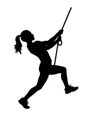 Obraz premium Athlete silhouette performing pull-up training, fitness activity isolated on transparent background.