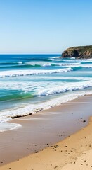 Beautiful Beach Scene on a Sunny Day.