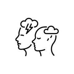 Mental health concept of emotional distress and sadness