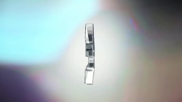 3D rendered transparent stapler rotating with a glowing effect