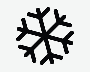 Winter Frost Icon Snowflake Shape Holiday Season Cold Forstbite Freezing Freeze Ice Icy Weather Symbol Christmas Decoration Crystal Ornament Sign