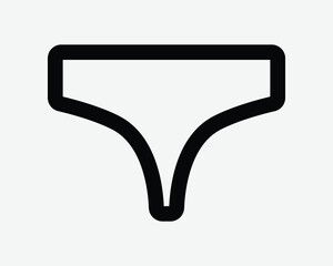 Women Underwear Icon Woman Panties Undergarment Line Sign Girl Underpants Panty Outline Shape Symbol Lingerie Pants Inner Wear Bikini Clothing