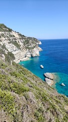 Obraz premium The stunning natural beauty of the Greek Ionian Island's beaches and coasts around Paxos and Kefalonia