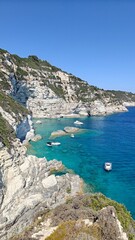 Obraz premium The stunning natural beauty of the Greek Ionian Island's beaches and coasts around Paxos and Kefalonia