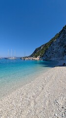The stunning natural beauty of the Greek Ionian Island's beaches and coasts around Paxos and Kefalonia
