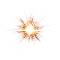 Obraz premium Isolated White Light Burst with Spark Effect on Transparent Background