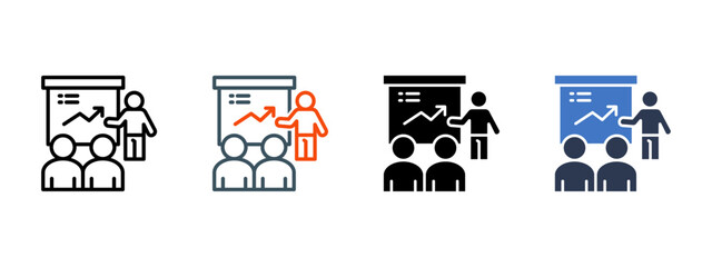 In House Training multiple icon style vector illustration