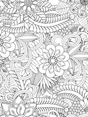 Relax with Flowers Coloring Sheets