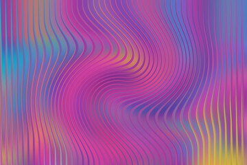 Obraz premium Abstract background with wavy lines in shades of pink, purple, blue and yellow