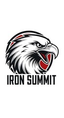 Obraz premium Iron Summit Eagle Logo Design.
