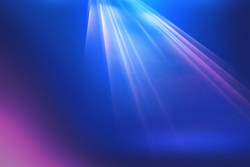 Abstract blue background with glowing effects in space