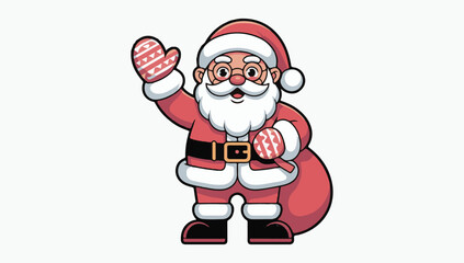 Unique Santa Claus Vector Christmas T-Shirt Design, Cheerful Santa Claus Red Suit Holiday Graphic Tee