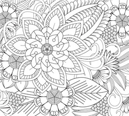 Relaxing Flower  Coloring Book pages for adults 