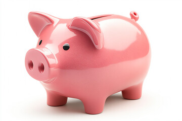 Obraz premium Piggy bank on white background