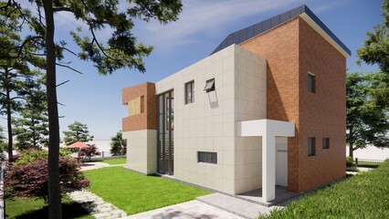 house in the village of a small village