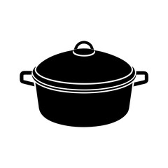 Dutch Oven With Lid Icon Vector Flat Clean Look