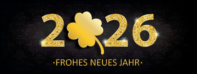 Banner ein Glückliches, Frohes Neues Jahr 2026 
