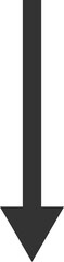 Straight downward arrow icon for download or direction