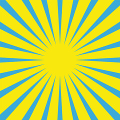 starburst comic book yellow background design template