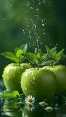 apple in water