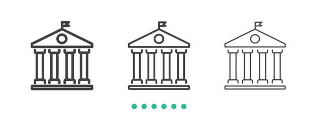 University icon. Thin line icon vector