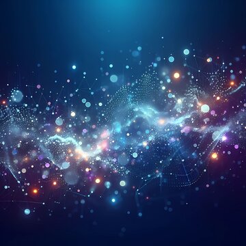 Abstract Scatter Plot with Particle Cloud