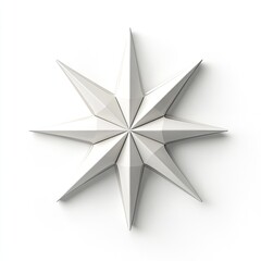Geometric star design, light gray,  on white background
