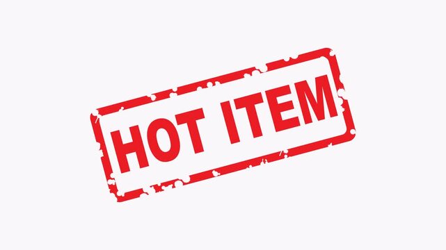 Red hot item stamp for product listings. Ideal for design projects, marketing materials, ecommerce websites, and online advertisements that need attention.