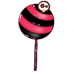 Skull candy. Cartoon candy. Halloween elements. Halloween illustration.