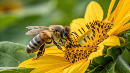 bee on yellow flower