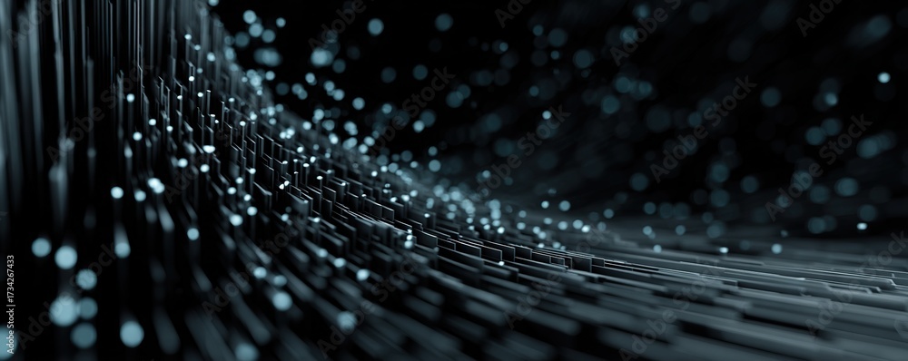 Poster modern digital abstract 3d background. can be used in the description of network abilities, technolo