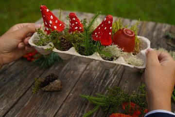 Fun, eco-friendly projects for children using egg cartons and natural supplies.