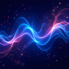 Abstract Sound Wave in Cosmic Void – Ethereal Audio Visualization for Music, NFT, and Sci-Fi Projects