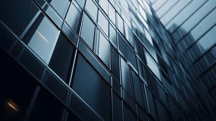 Plakat A close-up view of buildings, representing a business and finance backdrop.