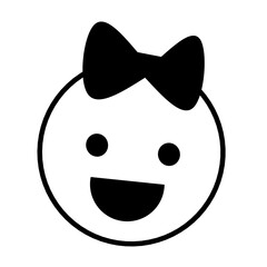 Vector icon children smile 