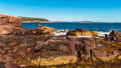Acadia National Park Maine Rocky Coast View from Thunder Cove 